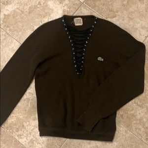 Furst of a kind lace up Lacoste sweater